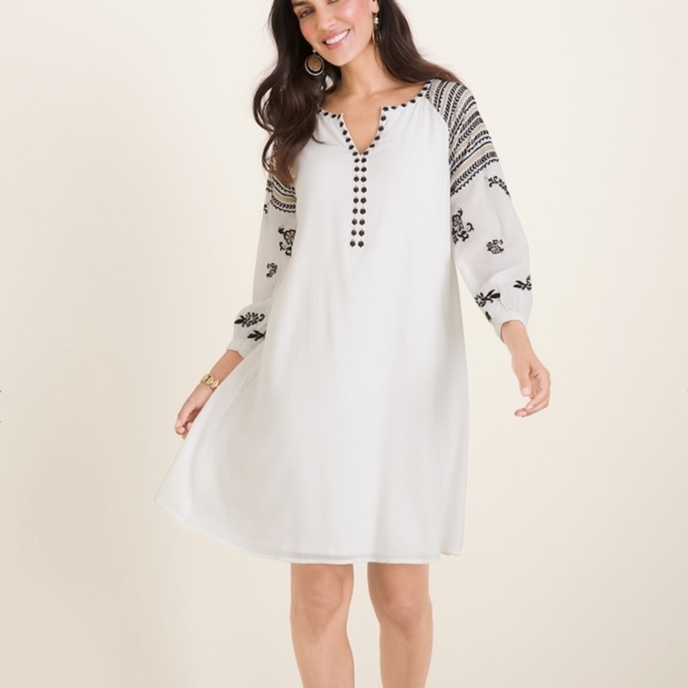 CHICO’S embroidered dress - Picture 1 of 9